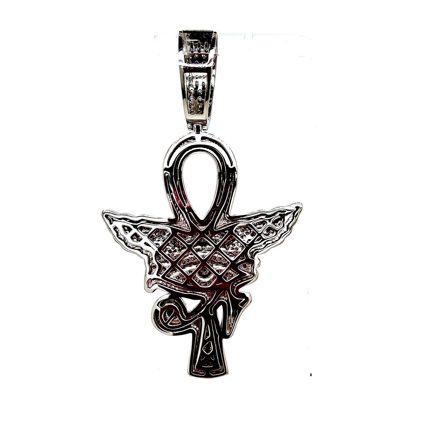 925 S.S. VVS Moissanite 2-Tone Ankh Pendant