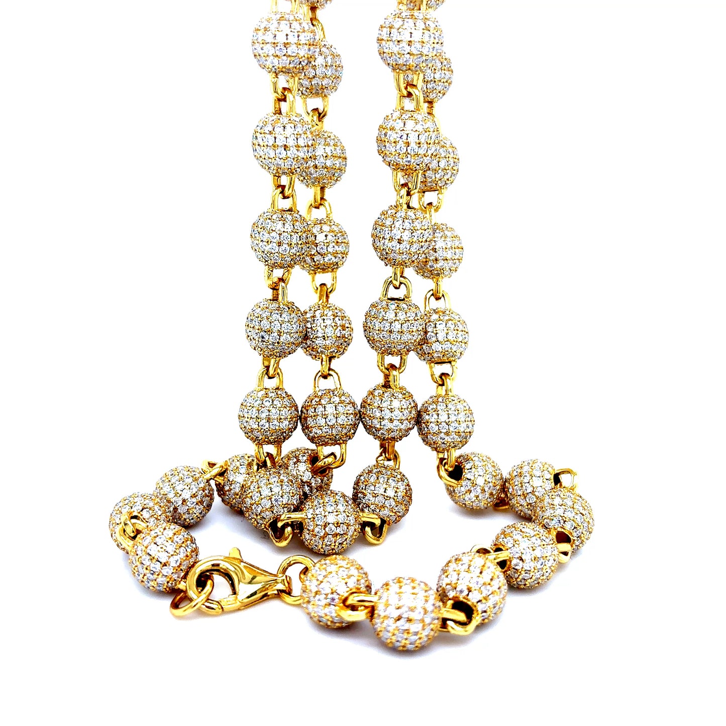925 S.S. VVS Moissanite Ball Chain