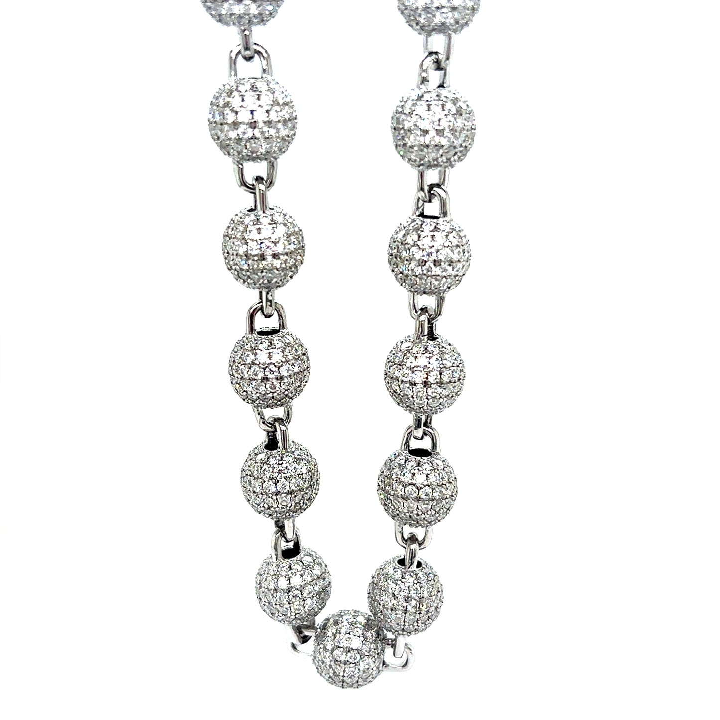 925 S.S. VVS Moissanite Ball Chain
