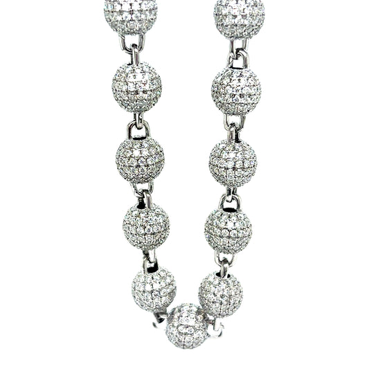 925 S.S. VVS Moissanite Ball Chain