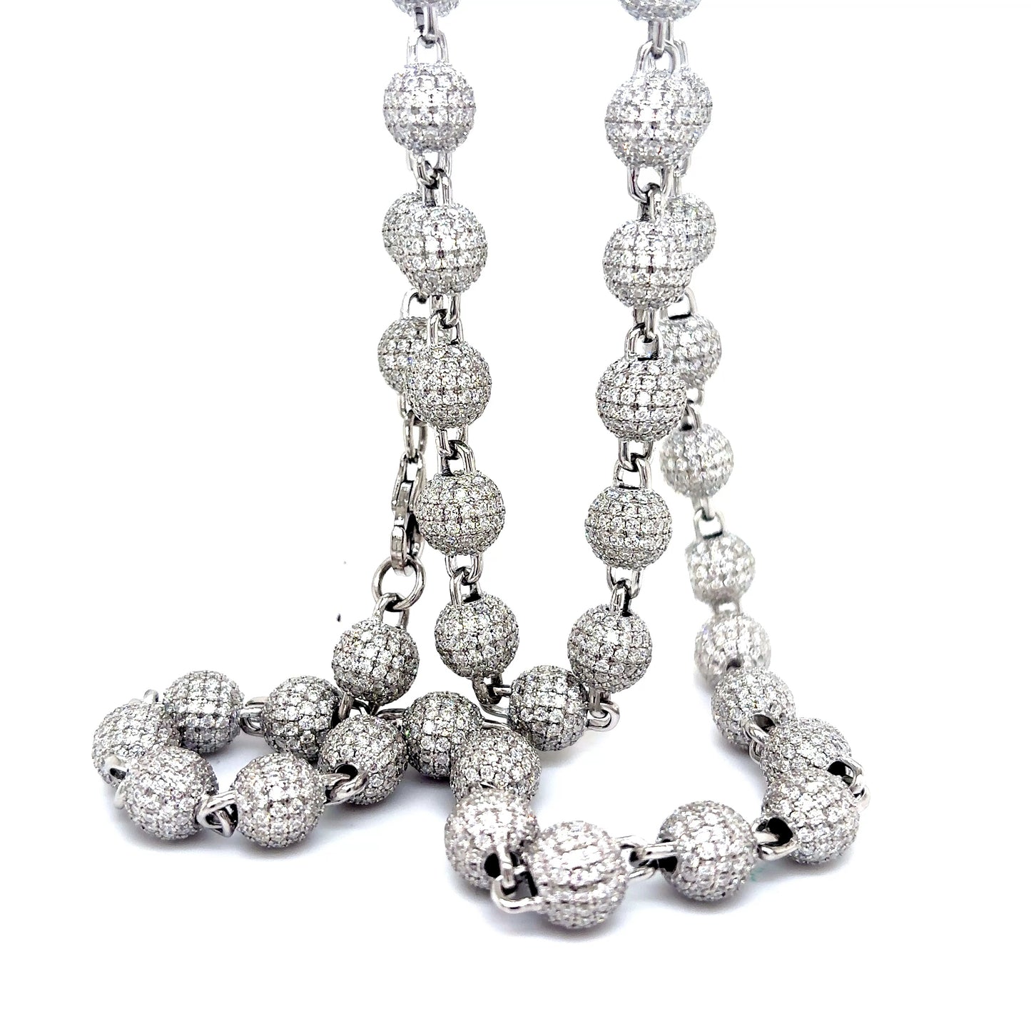 925 S.S. VVS Moissanite Ball Chain