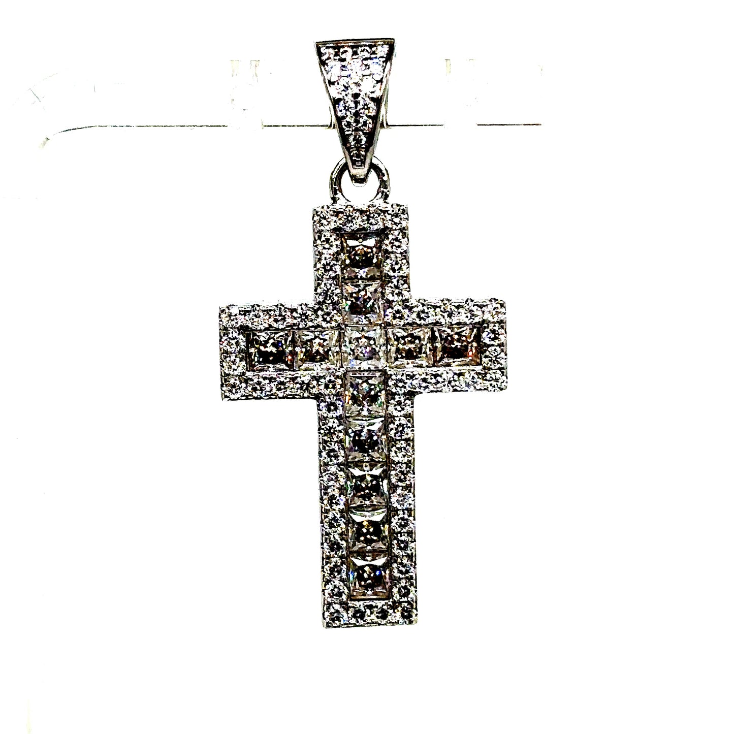 925 S.S. VVS Moissanite Cross Pendant