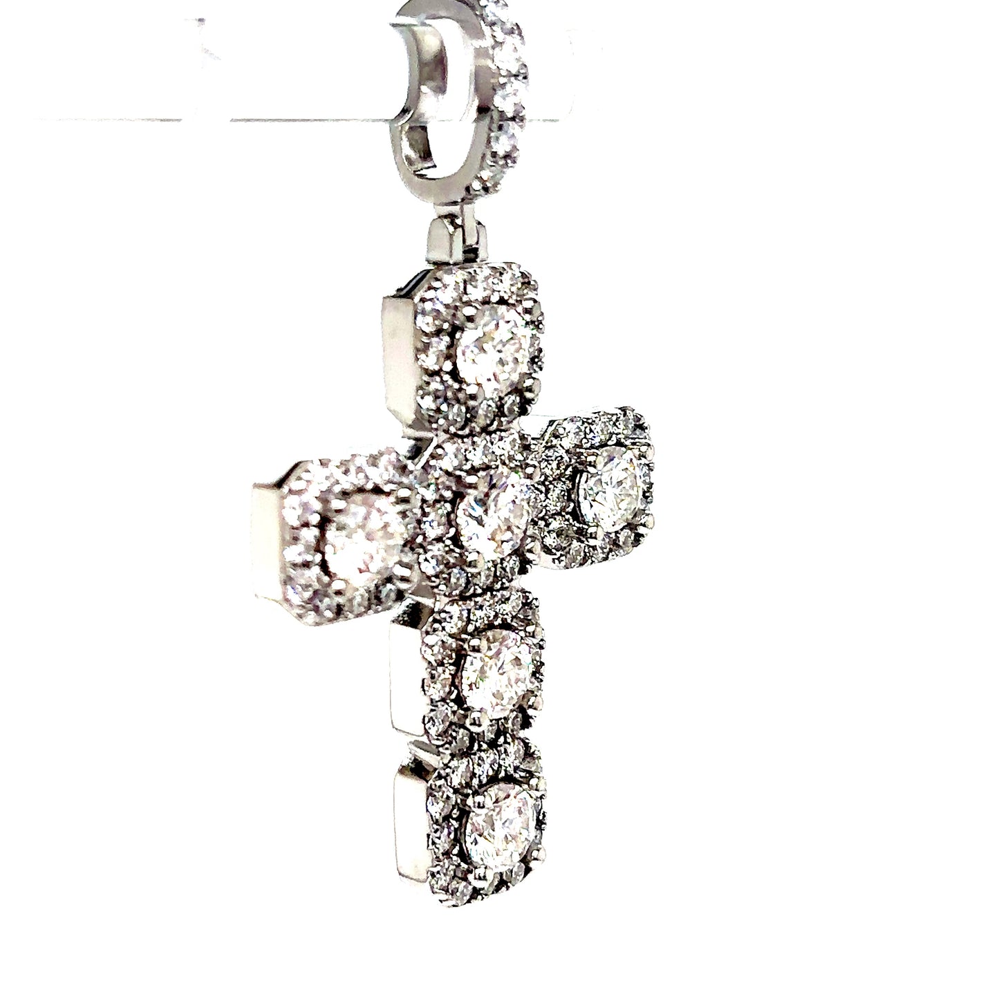 925 S.S. VVS Moissanite Cross Pendant
