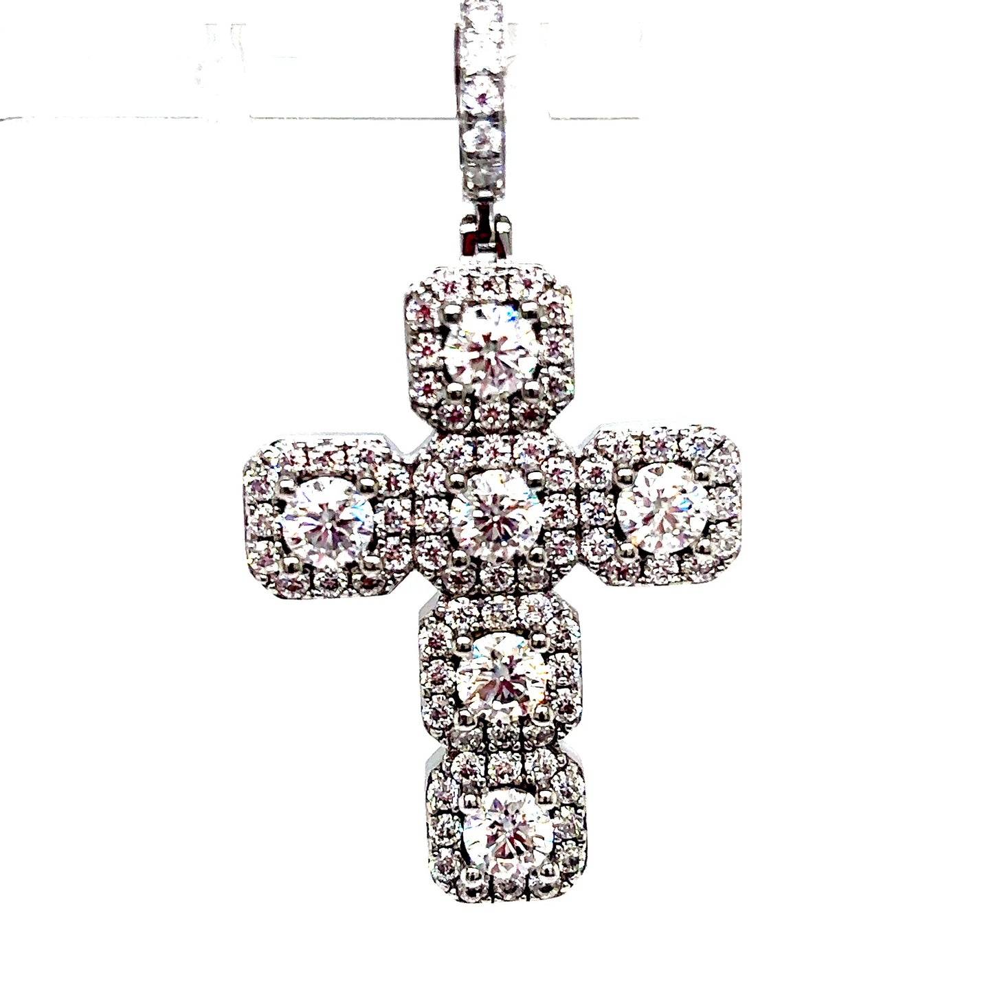 925 S.S. VVS Moissanite Cross Pendant