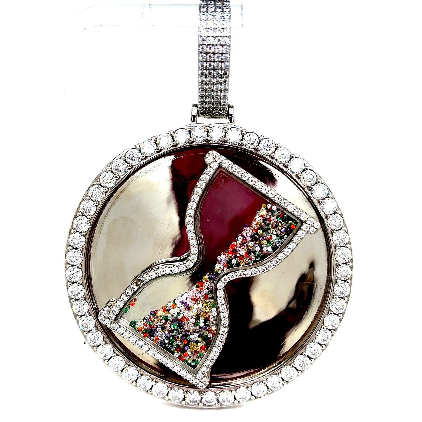 925 S.S. VVS Moissanite Hourglass Pendant