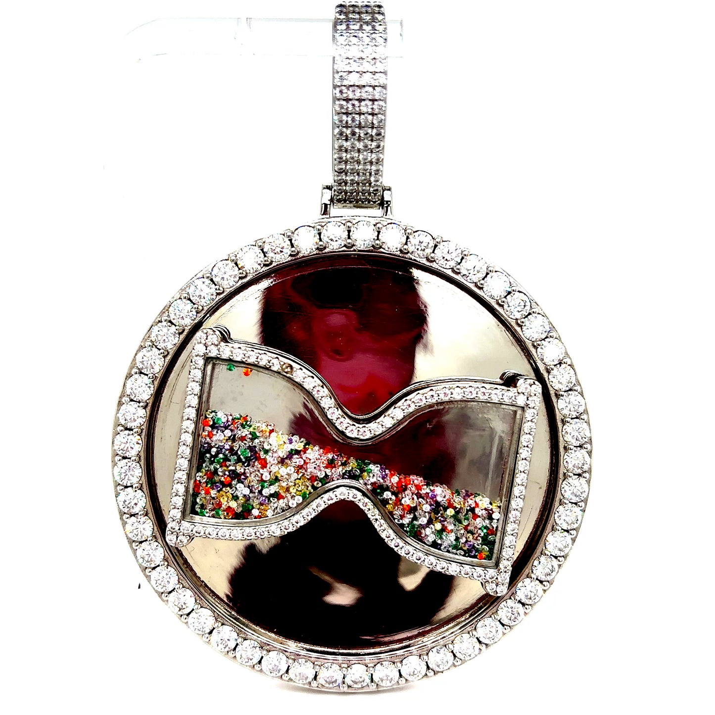 925 S.S. VVS Moissanite Hourglass Pendant