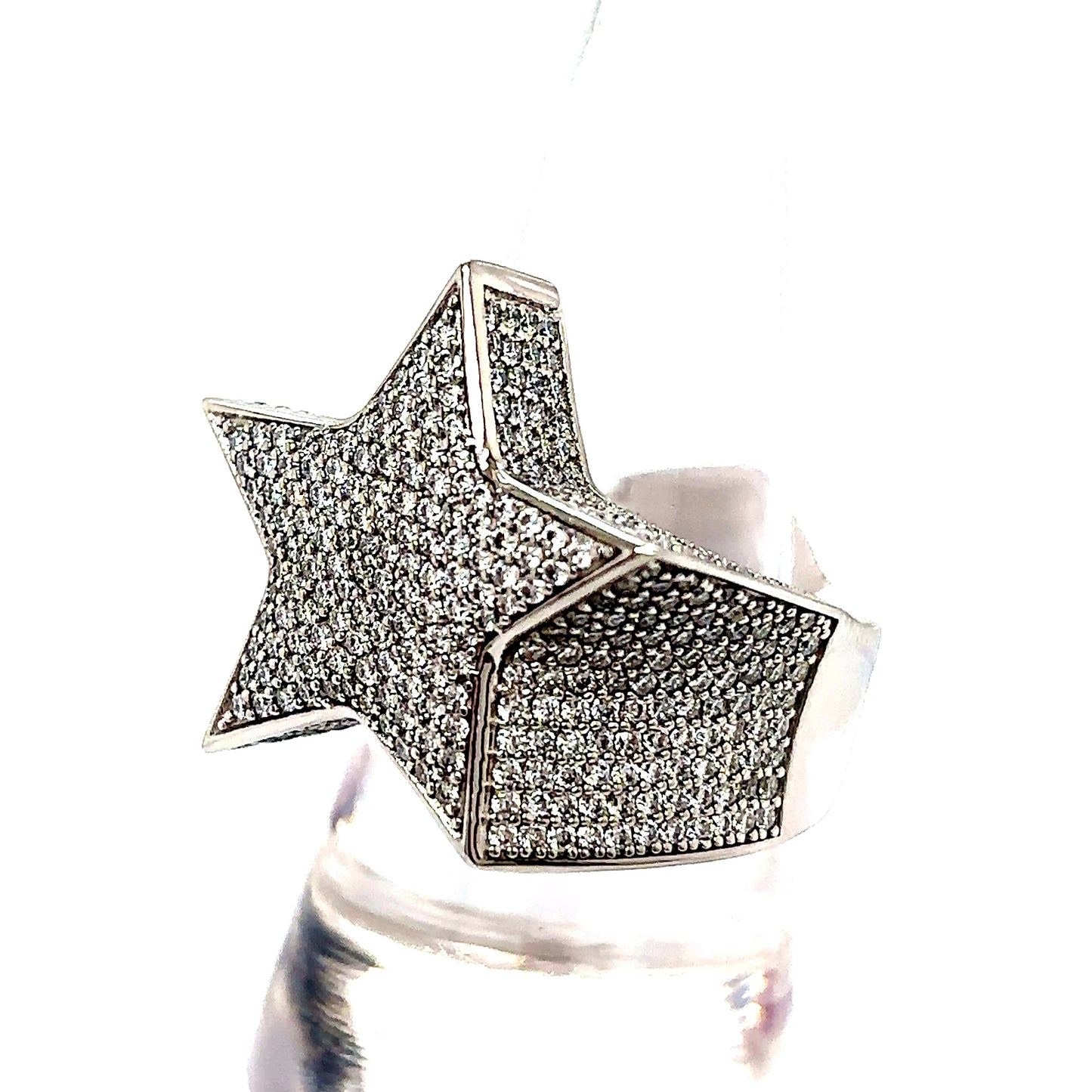 925 S.S. VVS Moissanite Star Ring