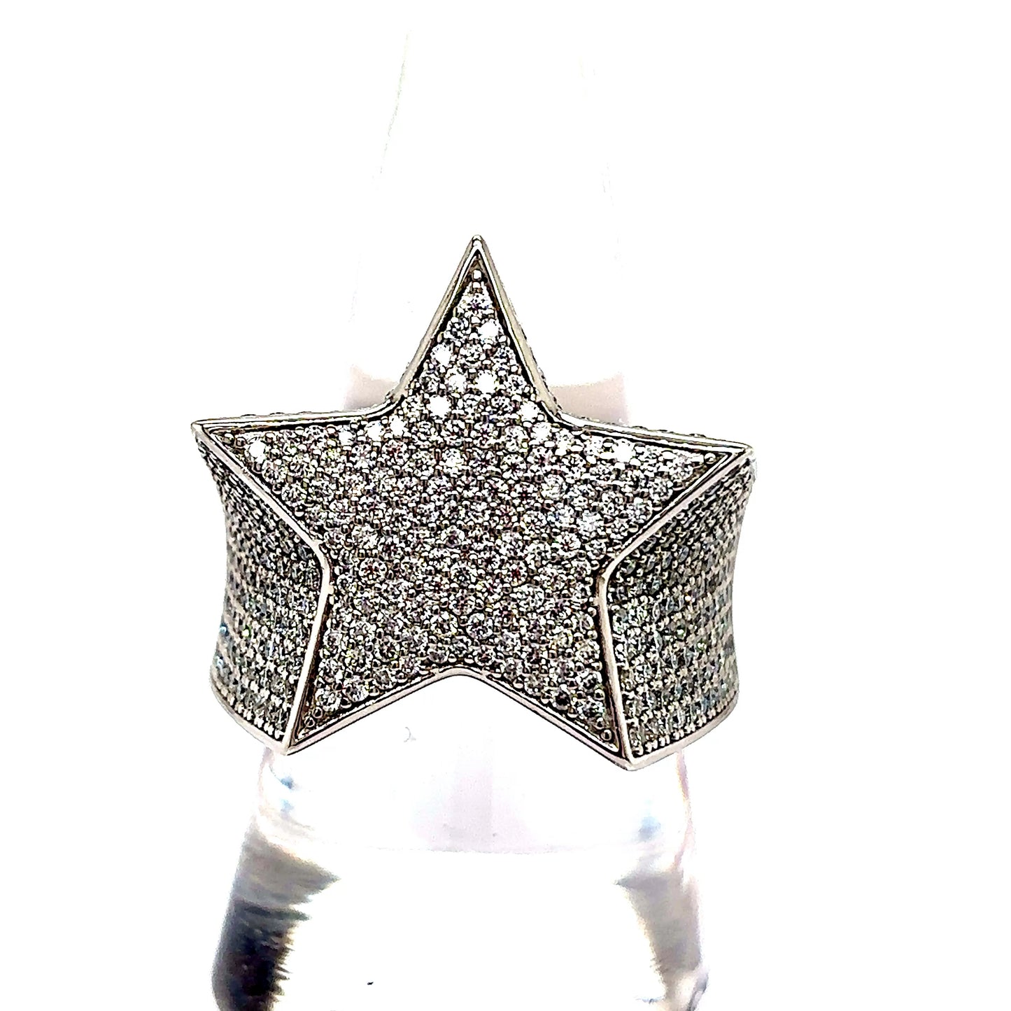 925 S.S. VVS Moissanite Star Ring