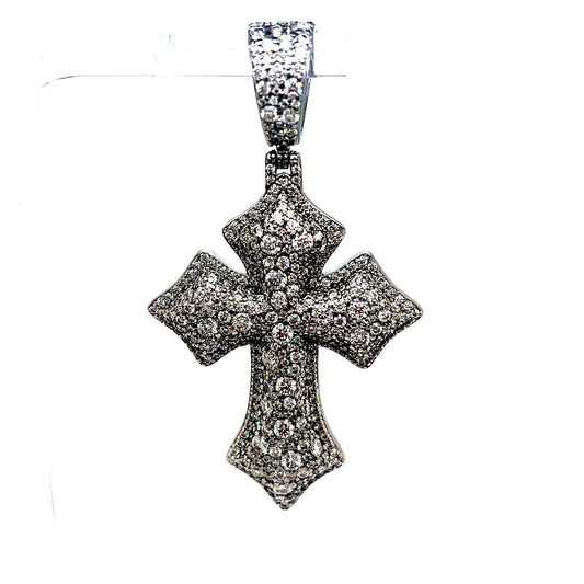 925 S.S. VVS Moissanite Cross Pendant
