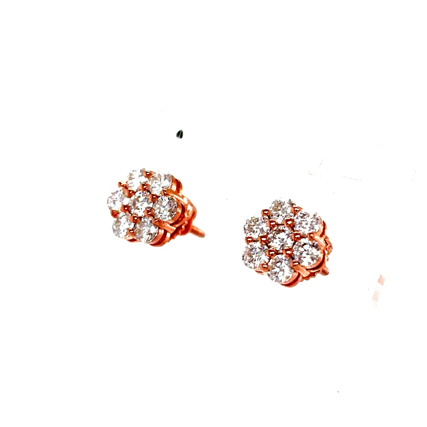 925 S.S. VVS Moissanite Flower Earrings
