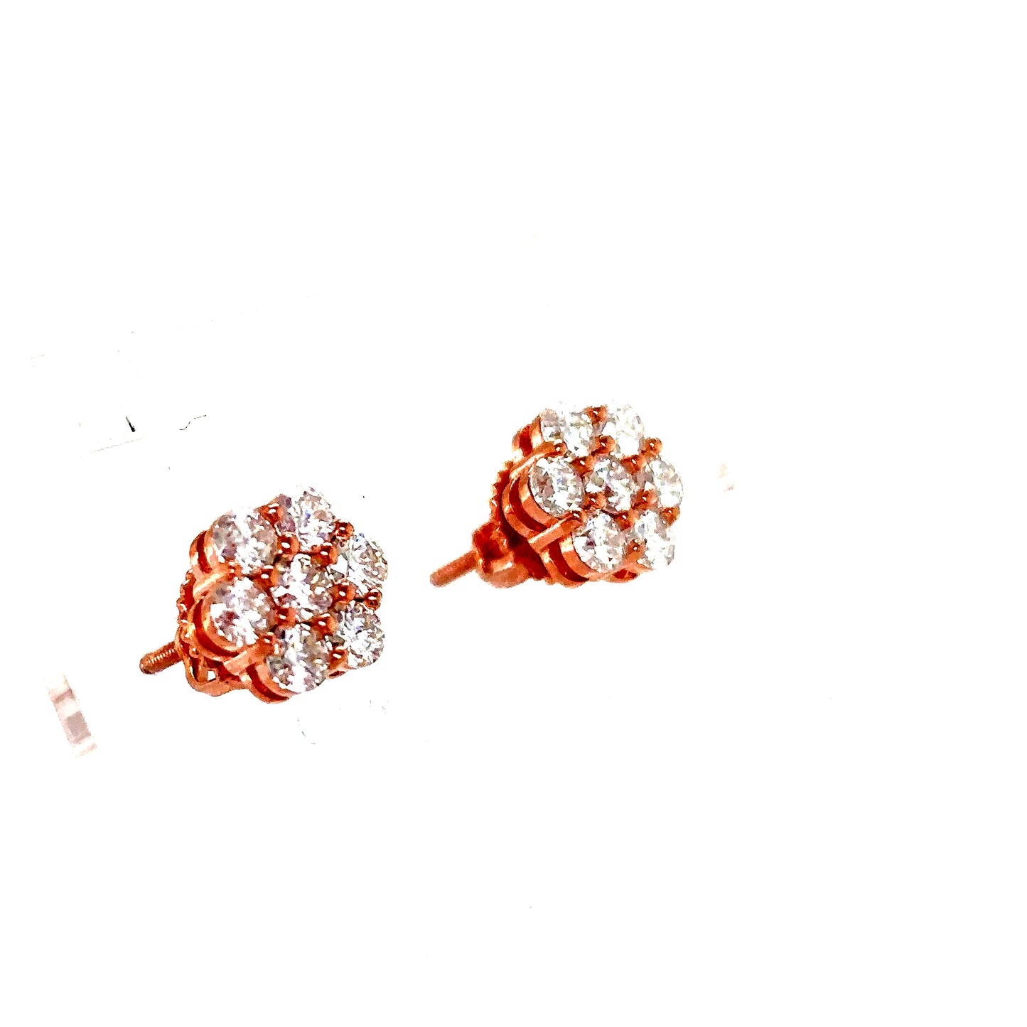 925 S.S. VVS Moissanite Flower Earrings