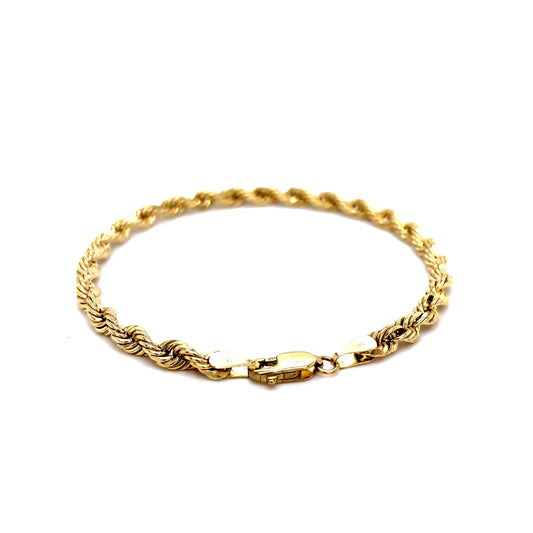 10k Yellow Gold Rope Bracelet
