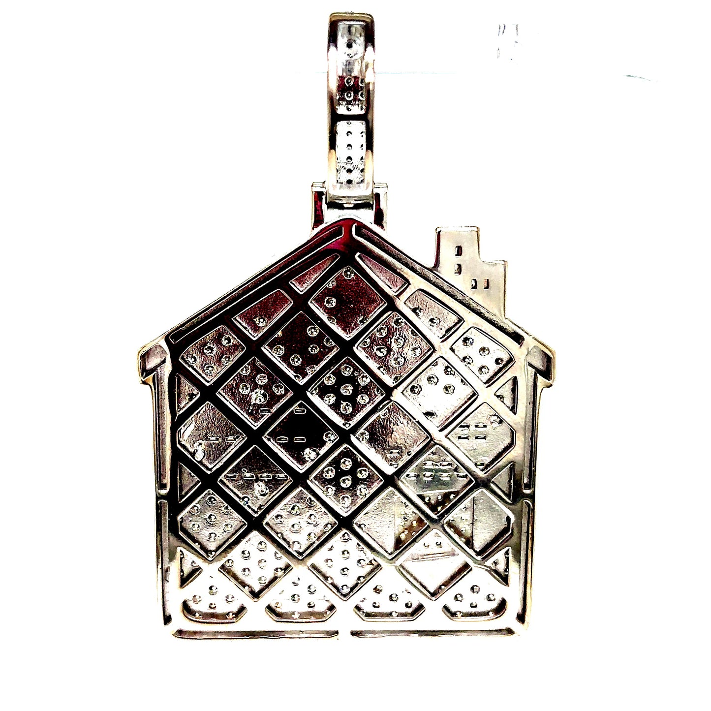925 S.S. VVS Moissanite Trap House Pendant