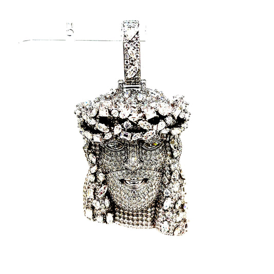 925 S.S. VVS Moissanite Jesus Pendant