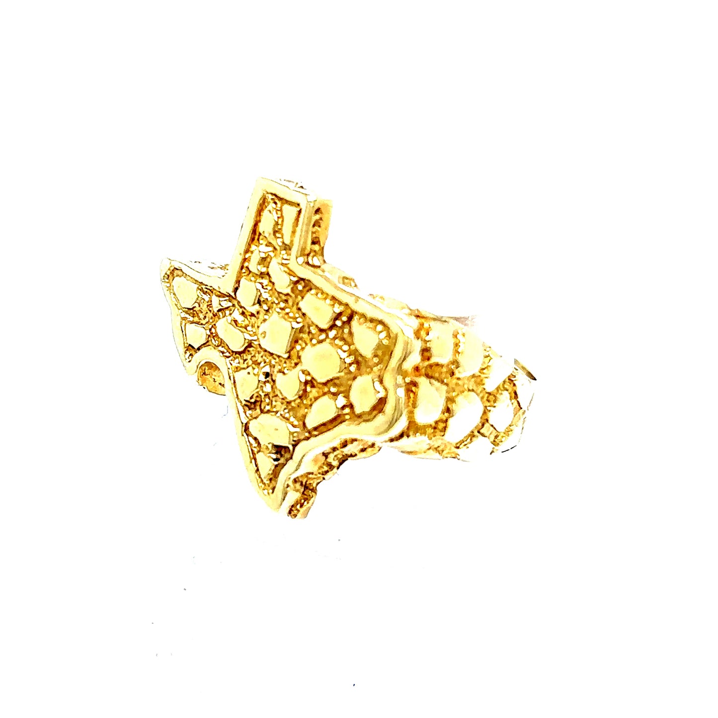 10k Yellow Gold Nugget Texas Ring