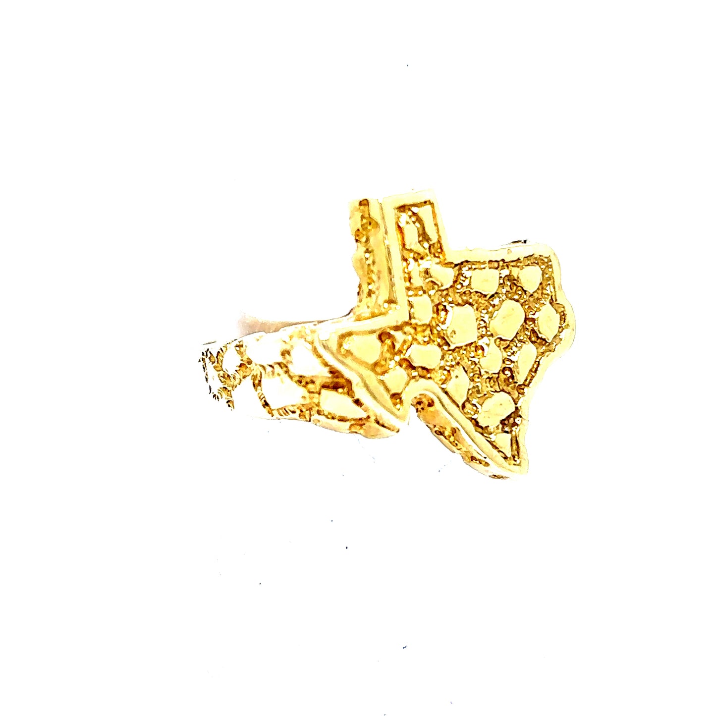 10k Yellow Gold Nugget Texas Ring