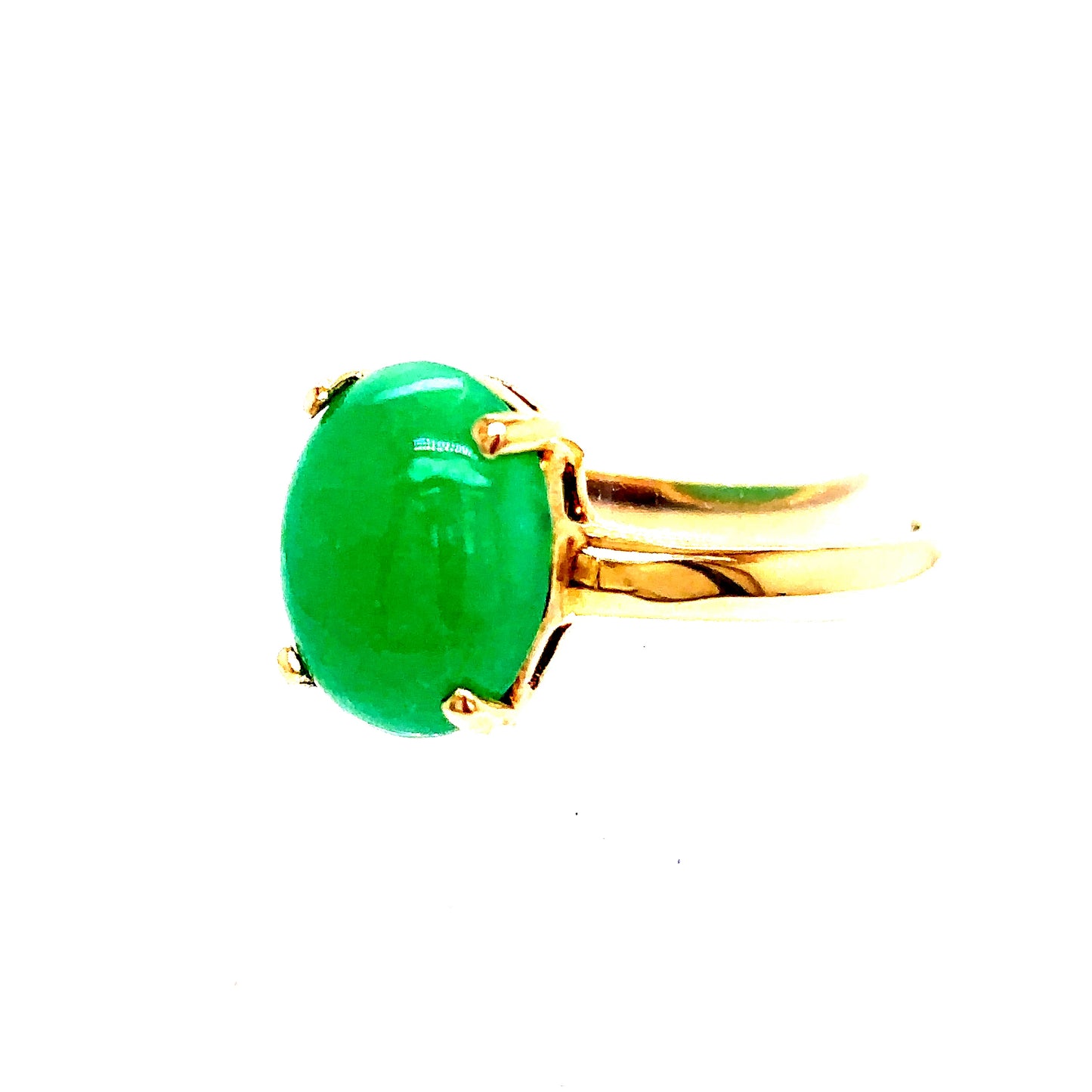 14k Yellow Gold Jade Ring