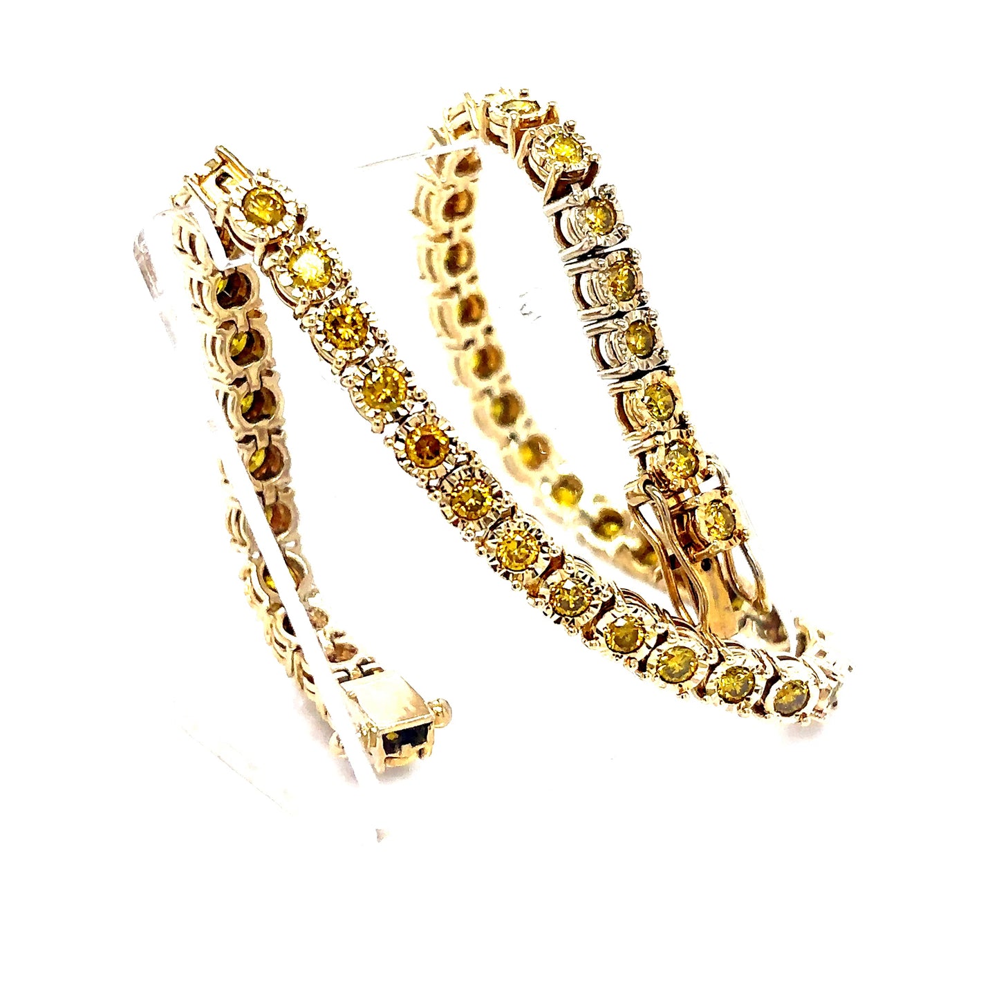 14k Yellow Canary Diamond Tennis Bracelet