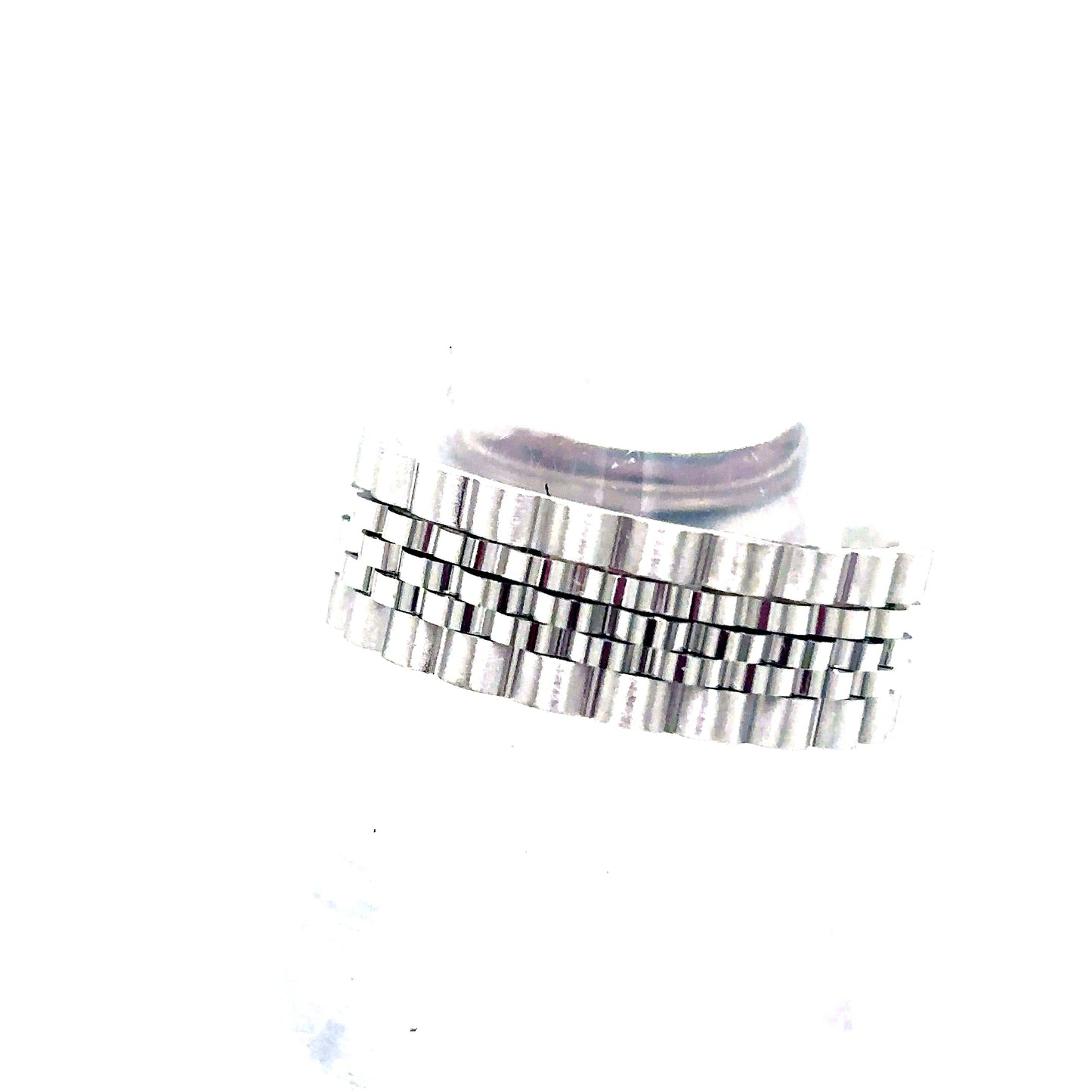 18k White Gold Watch Band Ring