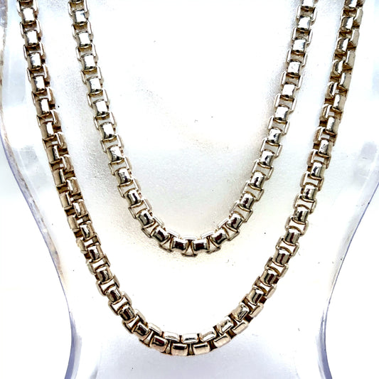 925 S.S. Rounded Box Link Chain-3.5mm