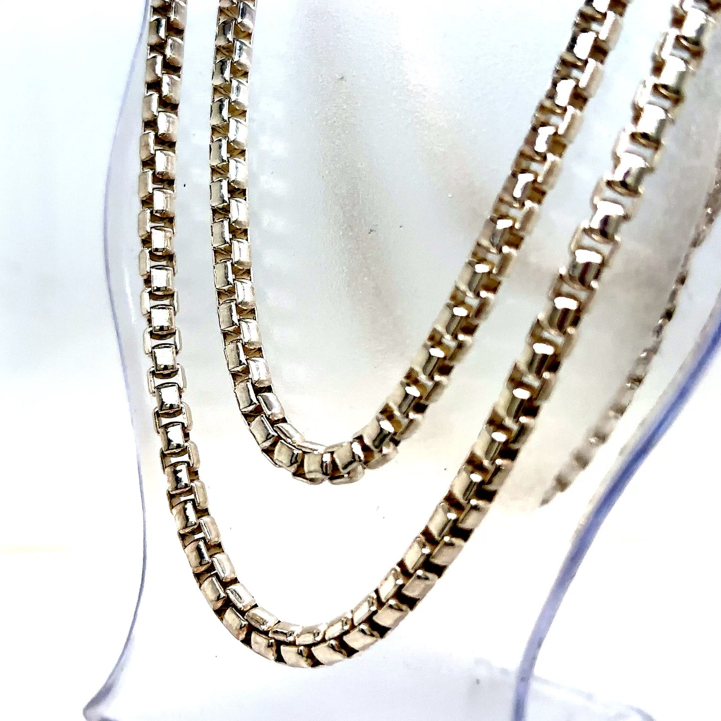 925 S.S. Rounded Box Link Chain-3.5mm