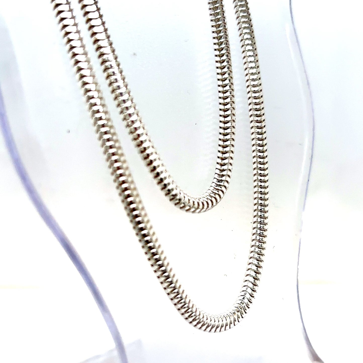 925 S.S. Rounded Smooth Snake Chain-3mm