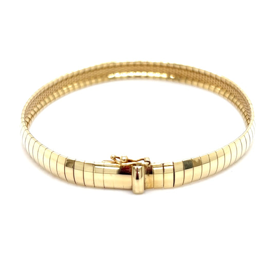 14k Gold Herringbone Style Bracelet Cuff