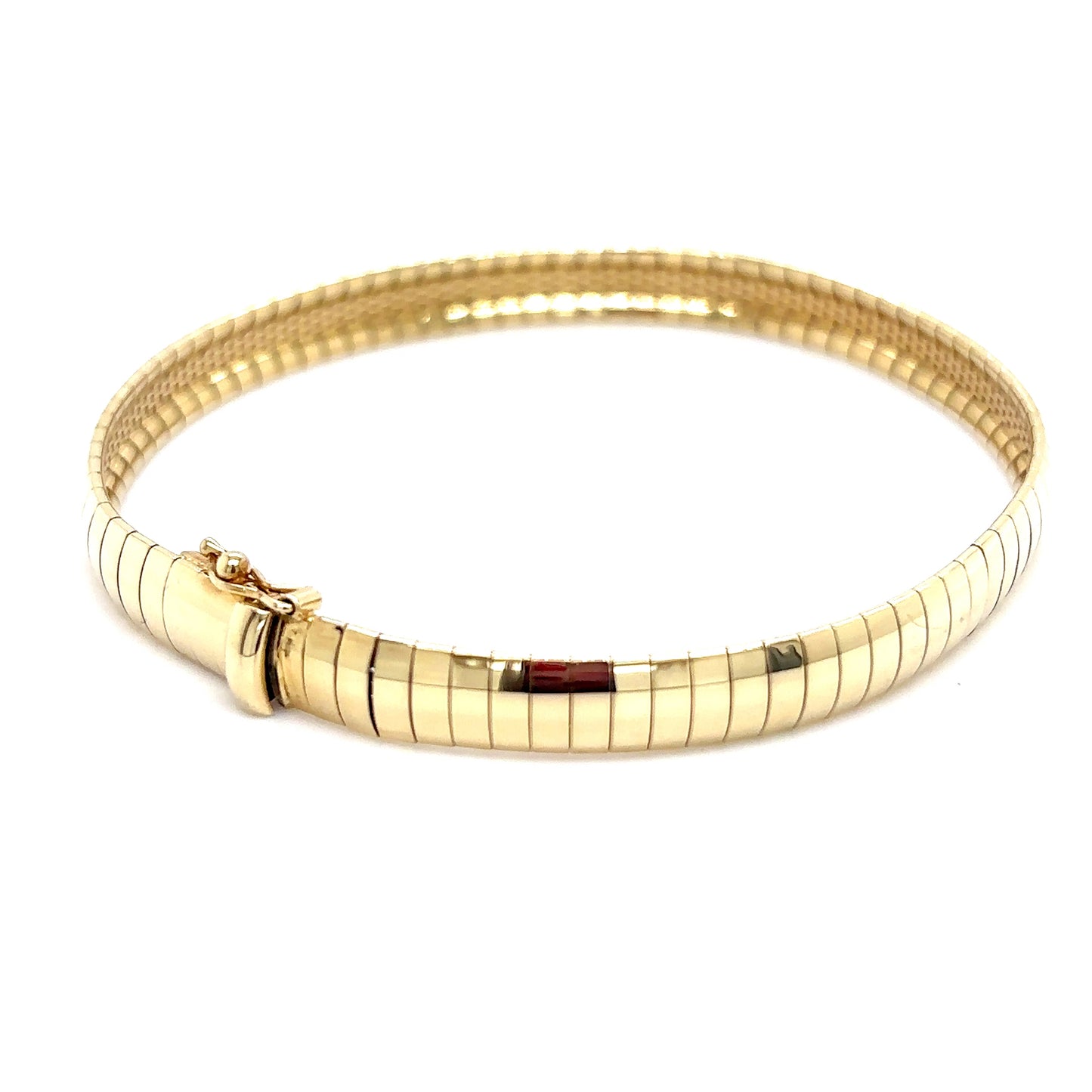 14k Gold Herringbone Style Bracelet Cuff