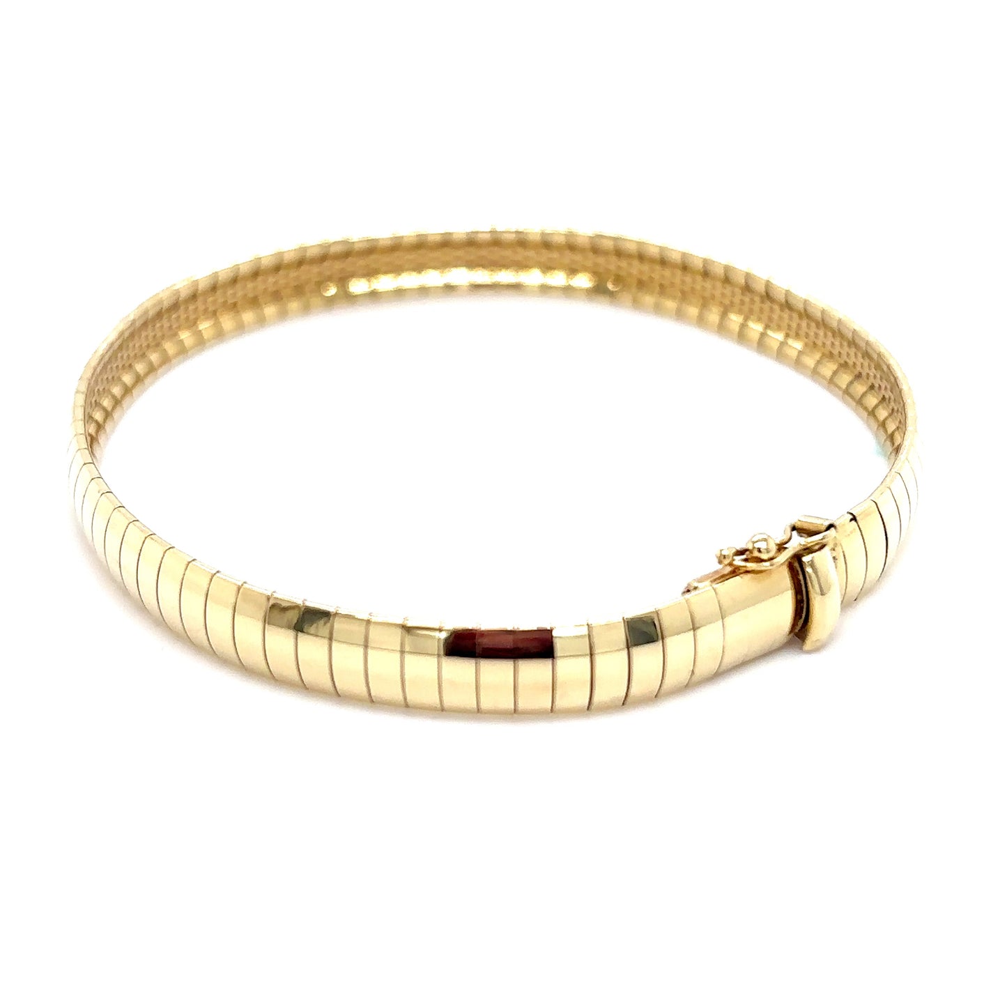 14k Gold Herringbone Style Bracelet Cuff