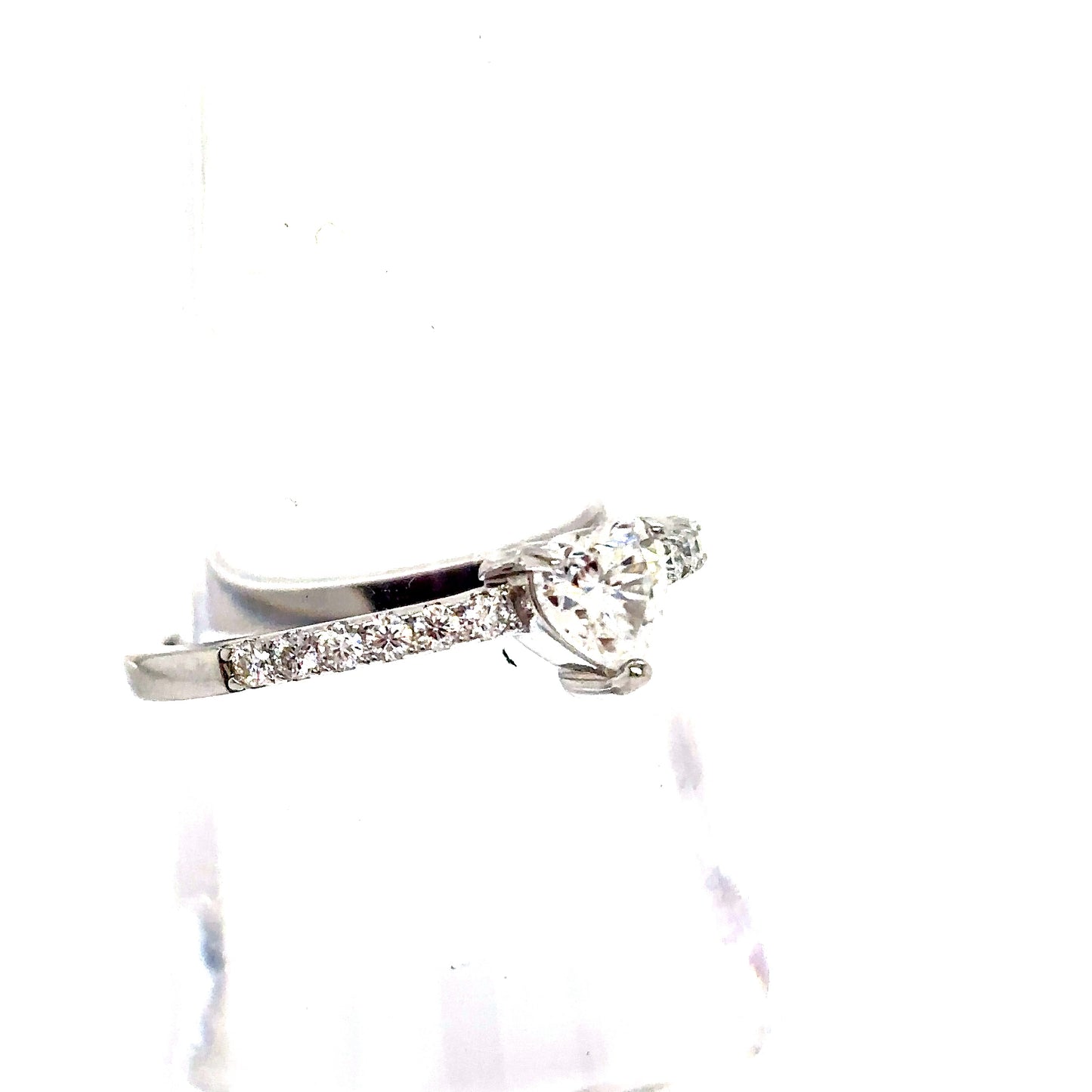 925 S.S. VVS Moissanite Heart Ring
