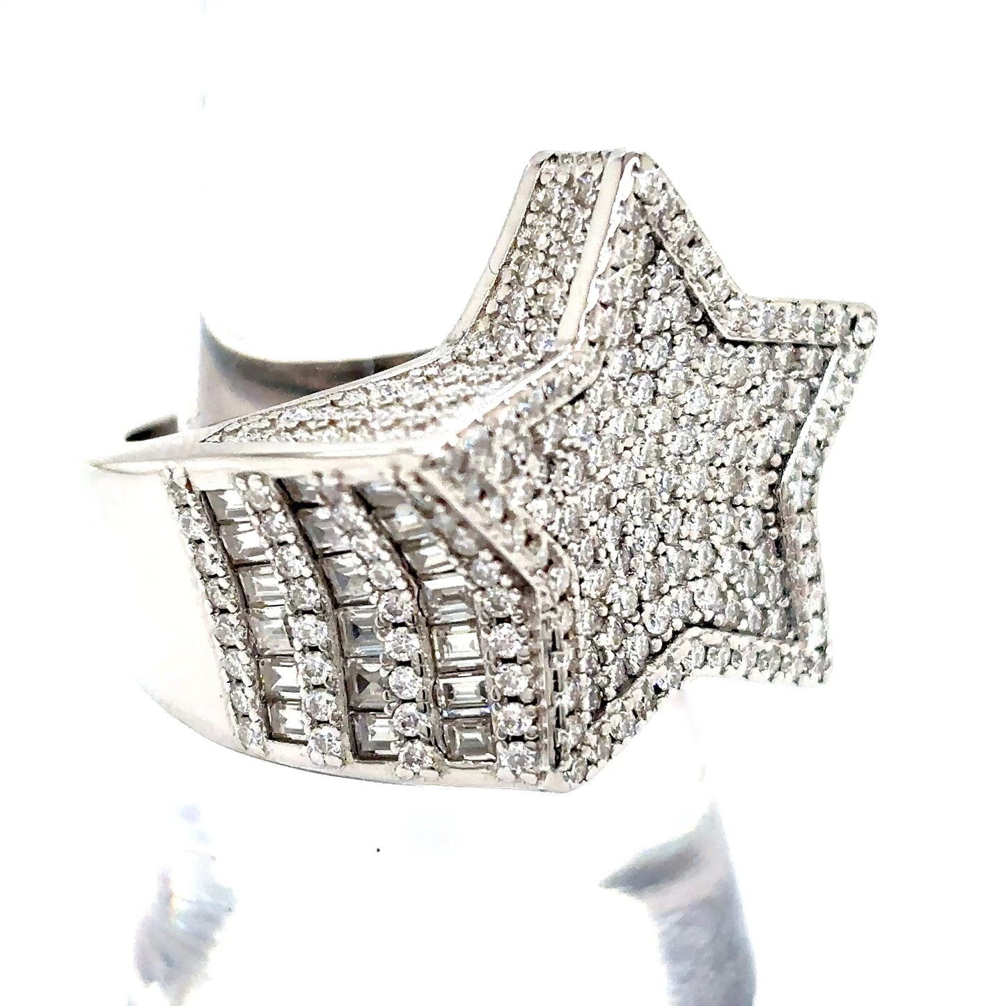 925 S.S. VVS Moissanite Star Ring