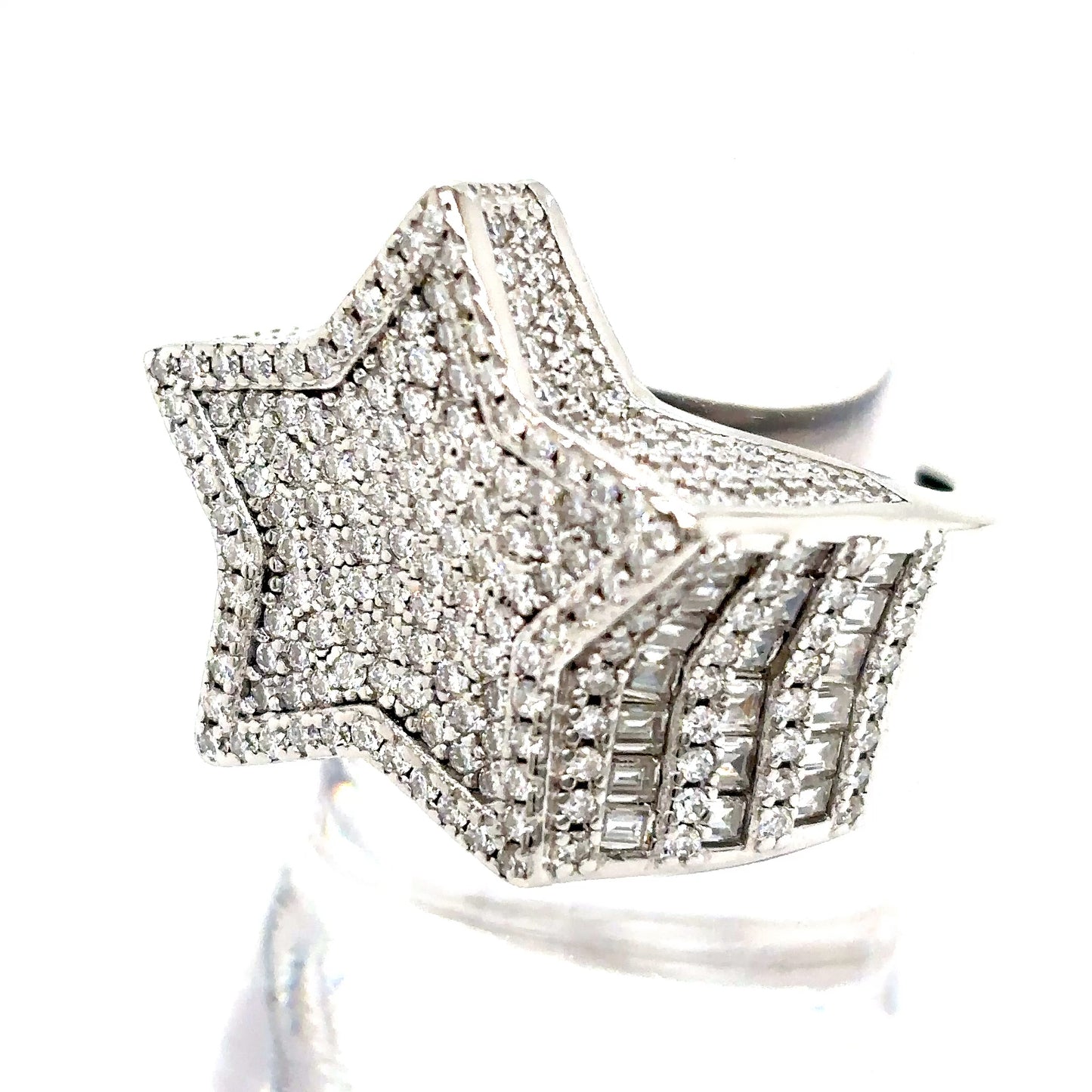 925 S.S. VVS Moissanite Star Ring