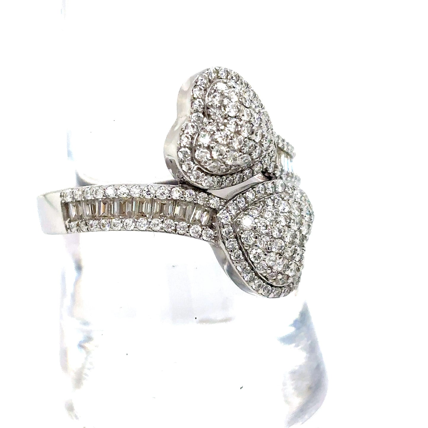 925 S.S. VVS Moissanite Heart Ring
