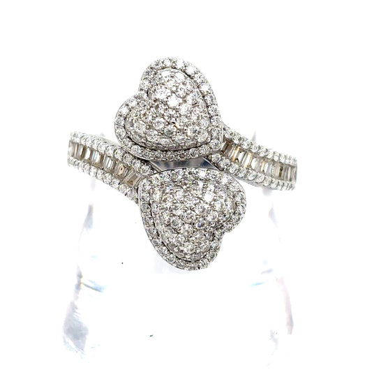 925 S.S. VVS Moissanite Heart Ring