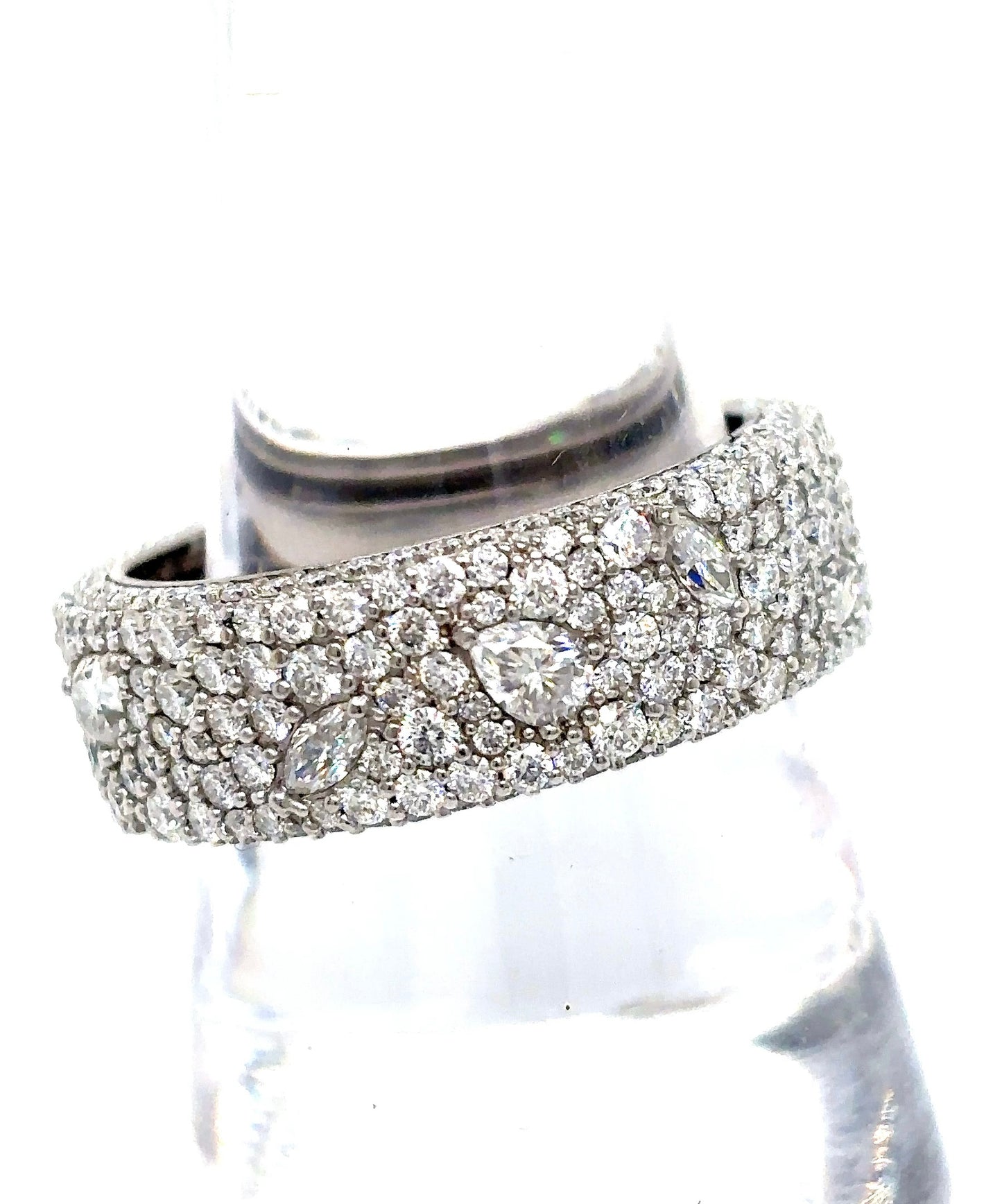 925 S.S. VVS Moissanite Eternity Ring