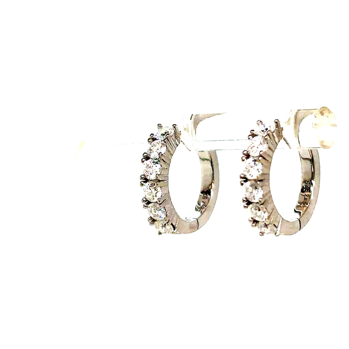 925 S.S. VVS Moissanite Hoop Earrings