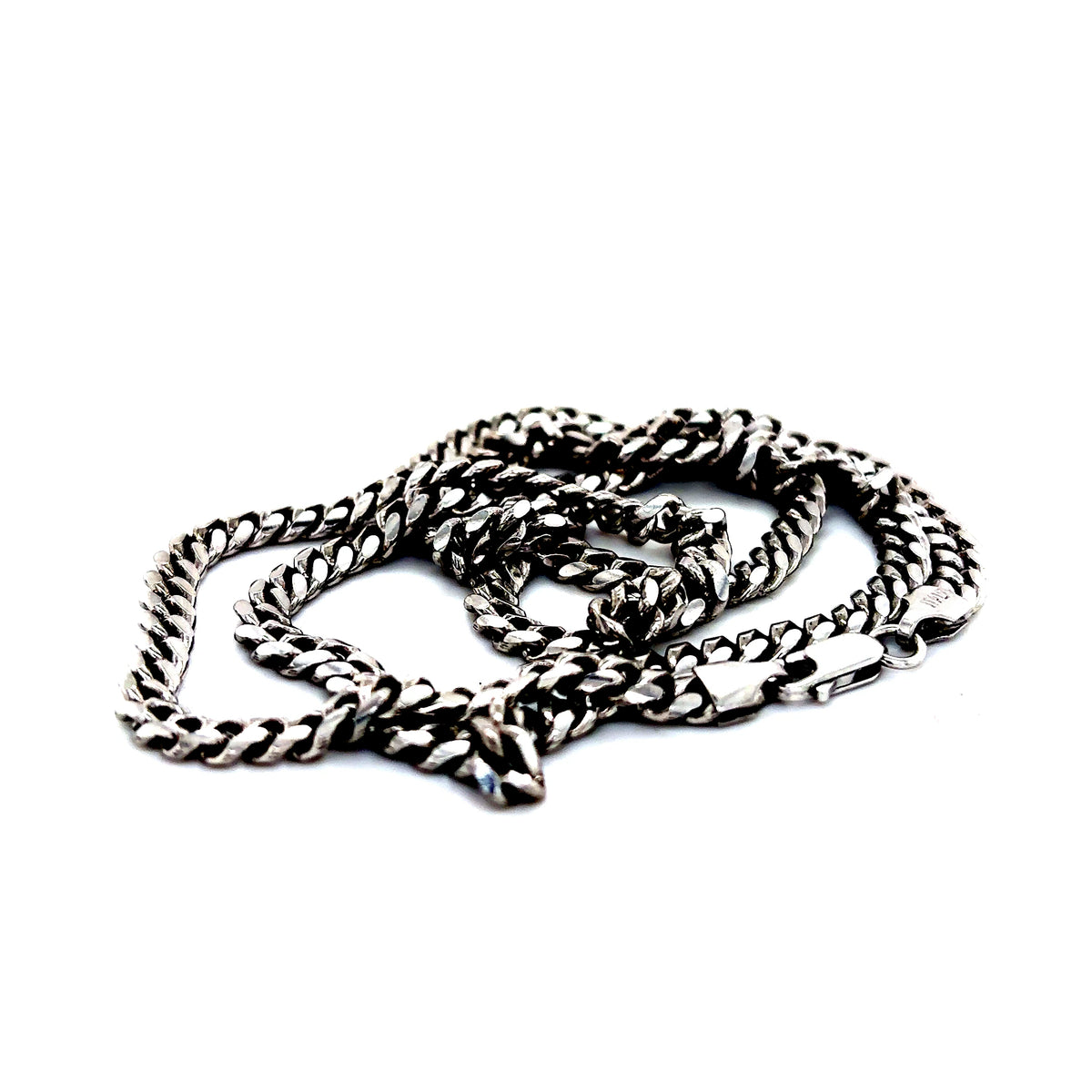 925 S.S. Rhodium Finish Cuban Chain