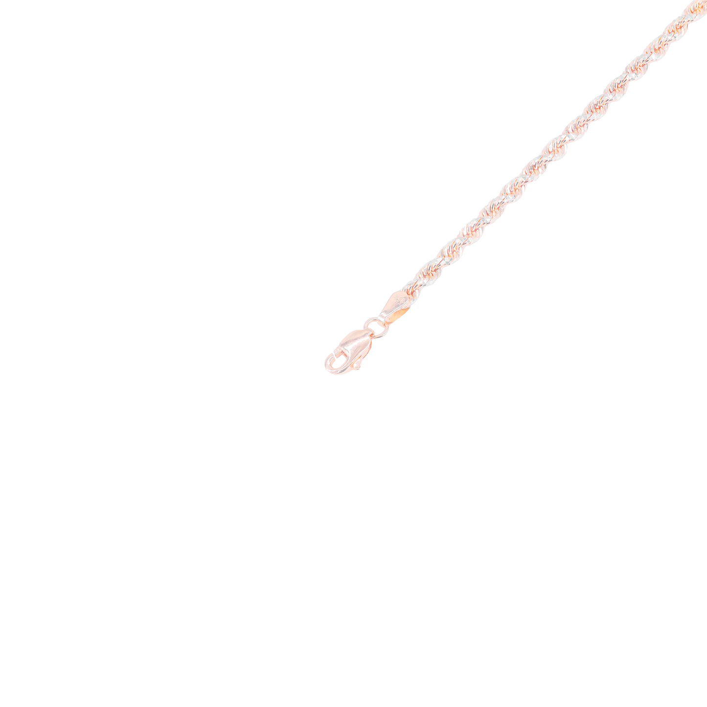 14k Rose Gold Diamond Cut 2-Tone Rope Chains