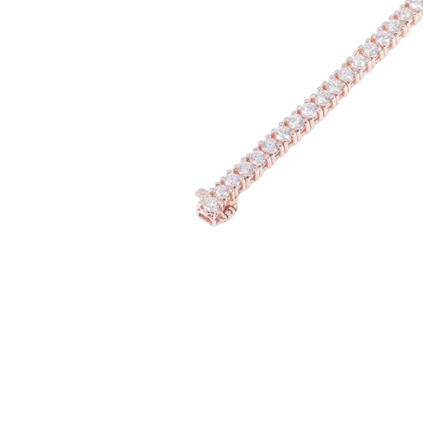 14k Rose Gold 10-Pointer Diamond Tennis Chain