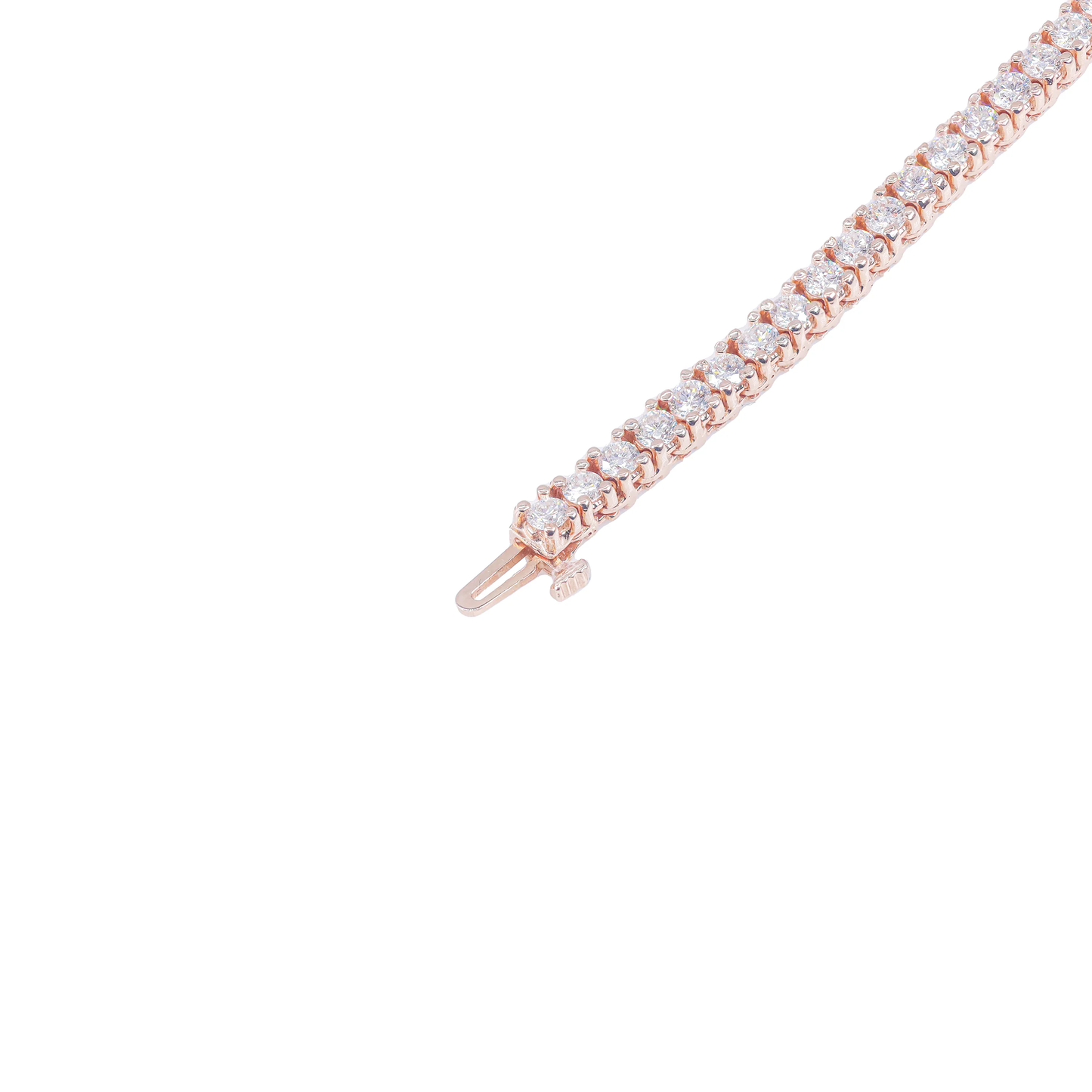 14k Rose Gold 10-Pointer Diamond Tennis Chain
