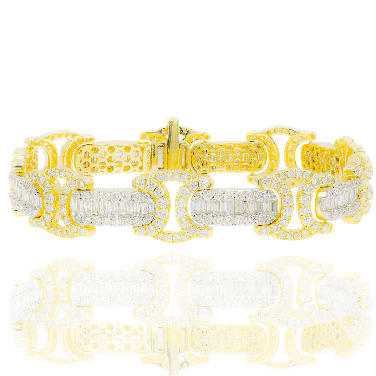 10k Byzantine Baguette Diamond Bracelet